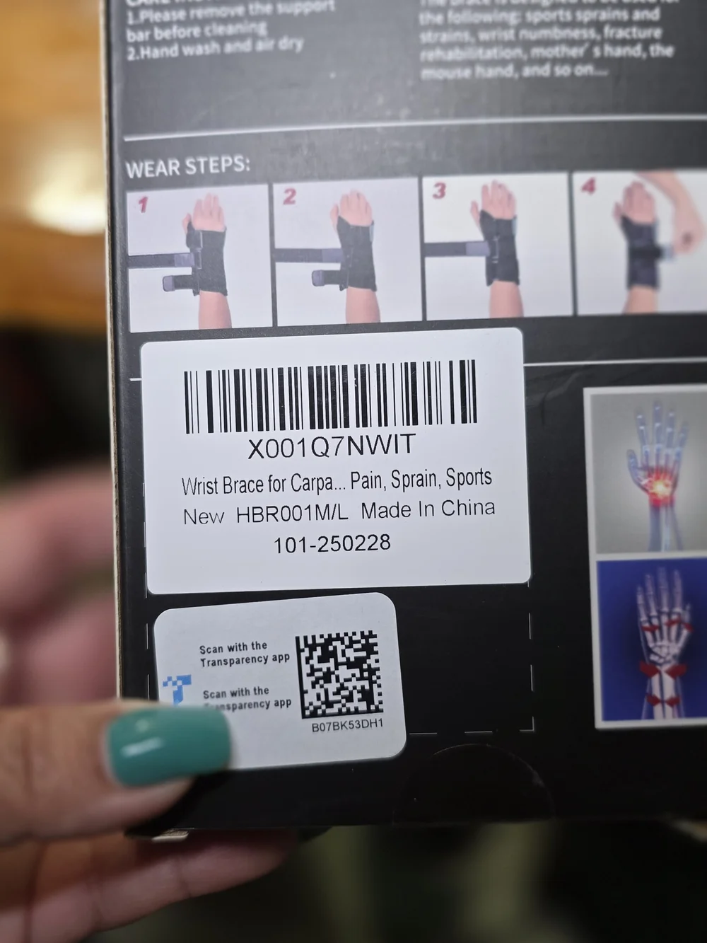 NEW Featol Wrist Brace for Right hand Size Medium / Large NEW